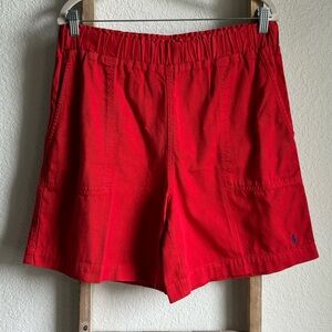 Ralph Lauren Vintage Pull On Red Shorts sz: Small